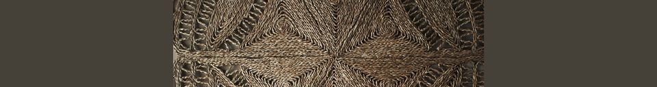 Materialbeschreibung Runder Teppich aus braunem Seegras Natali