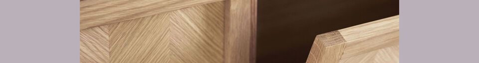 Materialbeschreibung Schuhschrank aus hellem Holz Herringbone