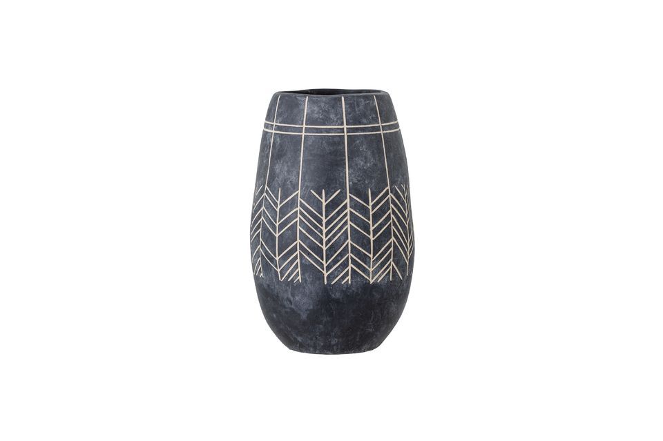 Schwarze Deko-Vase aus Keramik Mahi Bloomingville