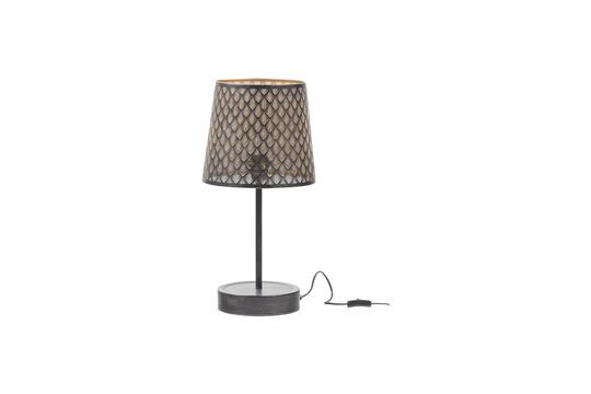 Schwarze Metalllampe mit Kars-Motiv