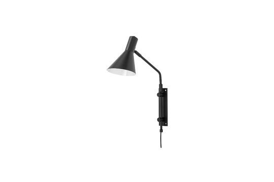 Schwarze Wandlampe aus Metall Edil