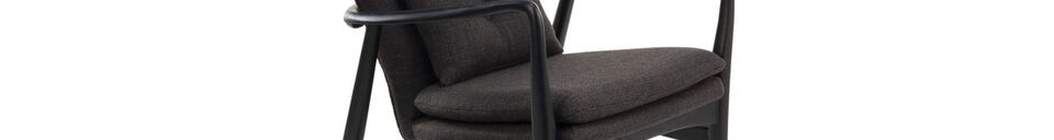 Materialbeschreibung Schwarzer Sessel aus Eschenholz Peggy