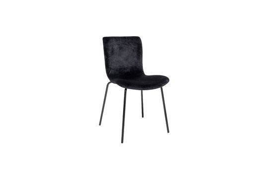 Schwarzer Stuhl Bloom aus Polyester