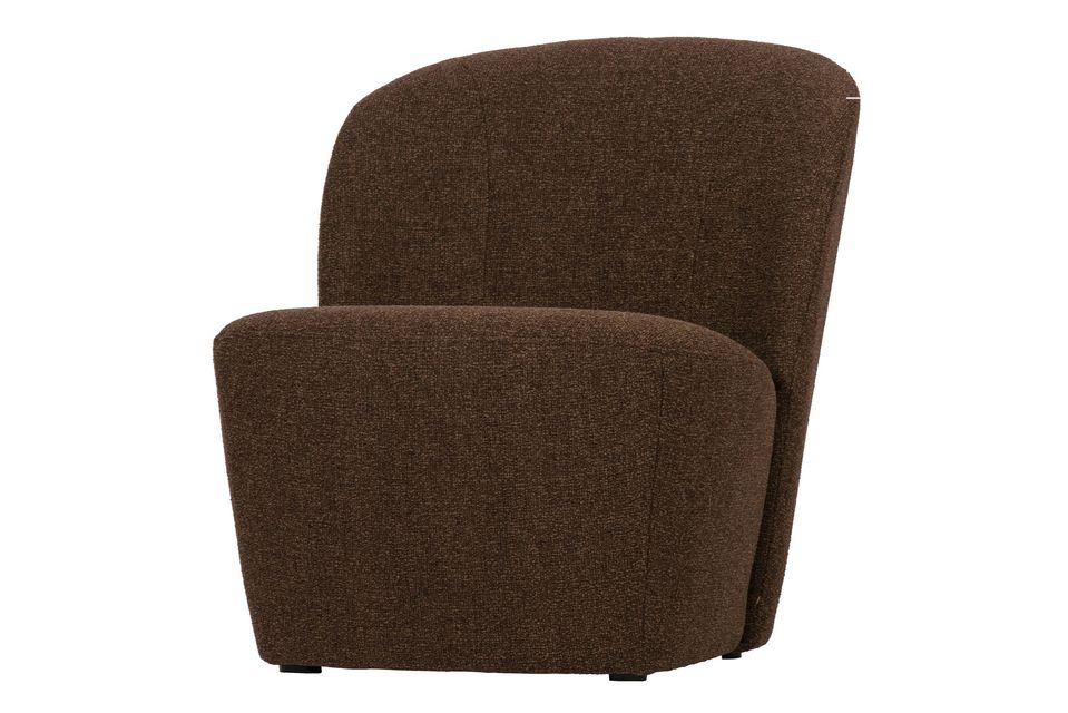 Der Sessel aus braunem Bouclé-Stoff Lofty ist fein und elegant und stammt aus der Kollektion von