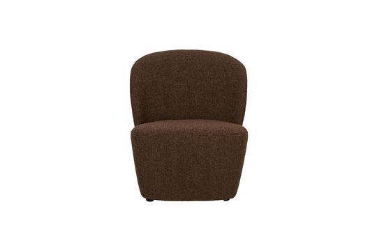 Sessel aus braunem Bouclé-Stoff Lofty