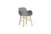 Miniaturansicht Sessel aus Eiche und Kunststoff grau Form 3