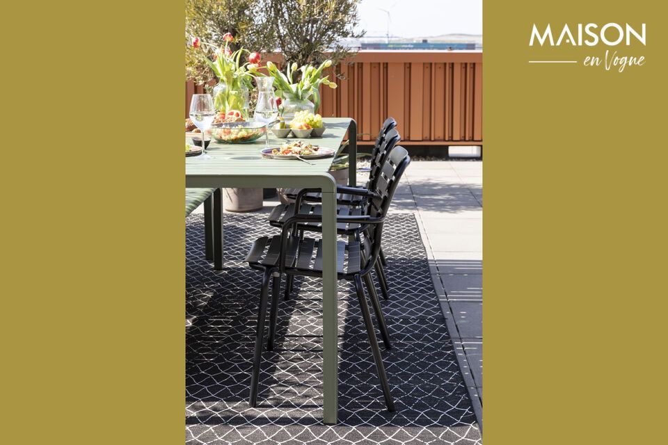 Entdecken Sie eleganten Komfort mit dem schwarzen Aluminium-Gartensessel Vondel
