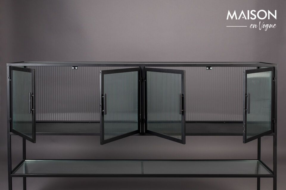 In der Farbe Schwarz bringt dieses Sideboard mühelos eine Nuance von Raffinesse in Ihren Raum