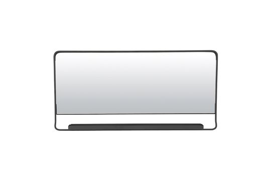 Spiegel aus schwarzem Metall mit Ablage Chic ohne jede Grenze
