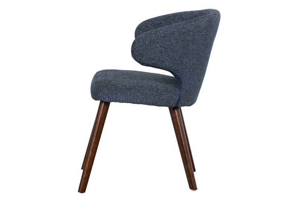 Stuhl aus blauem Mischgewebe Cape, Komfort und Originalität