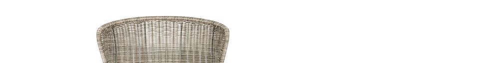 Materialbeschreibung Stuhl aus gewebtem Polyester-Rattan in Beige Wings