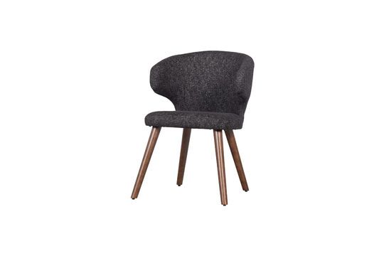 Stuhl aus schwarzem Melange-Stoff Cape