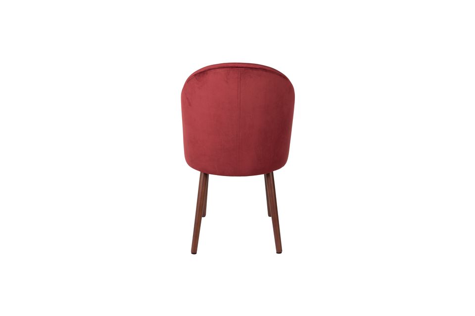 Stuhl Barbara aus rotem Samt - 7