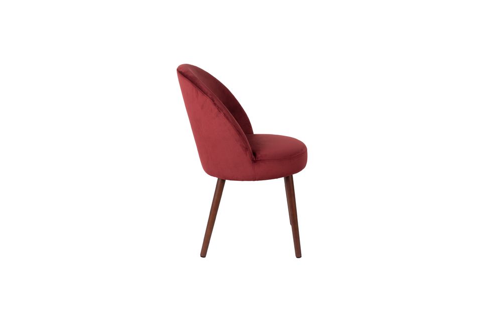 Stuhl Barbara aus rotem Samt - 9