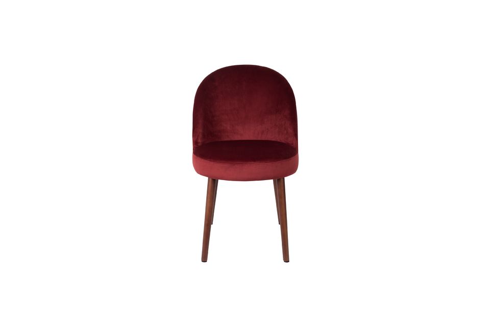 Stuhl Barbara aus rotem Samt - 10