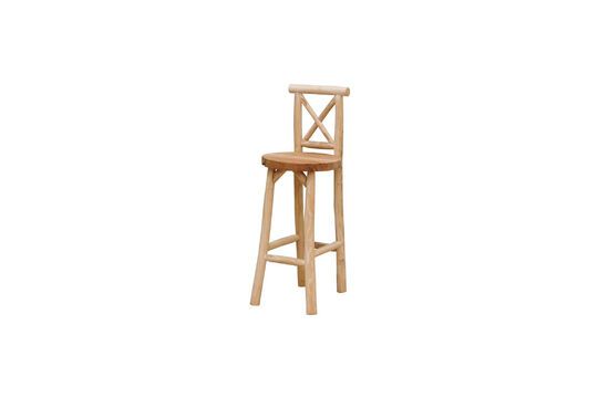 Teakholz Barstuhl beige Luar