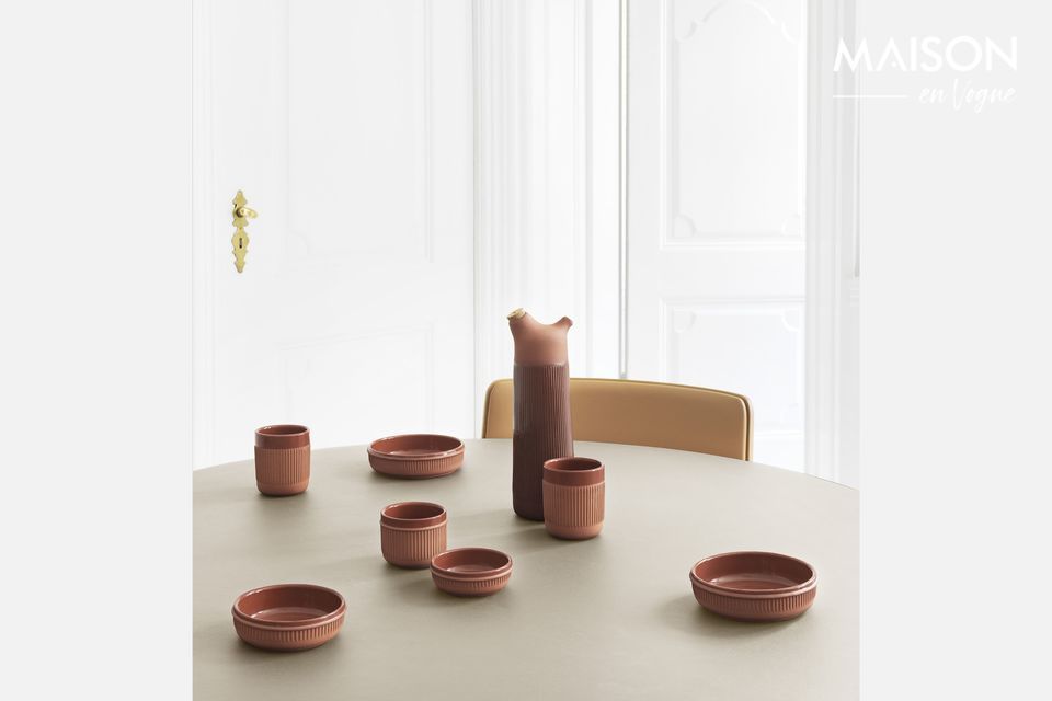 Karaffe Junto, Terracotta-Keramik, praktisch und originell