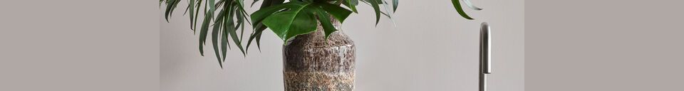 Materialbeschreibung Terrakotta-Vase Braun Maya