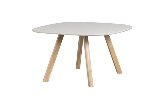 Tisch 130x130 aus Esche mit quadratischem Fuß in off-white Tablo ohne jede Grenze