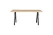 Miniaturansicht Tisch 160x90 aus massiver Eiche beige mit Vierkantbeinen Tablo 1