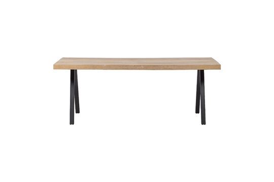Tisch 180x90 aus beigem Mangoholz mit quadratischen Beinen Tablo ohne jede Grenze