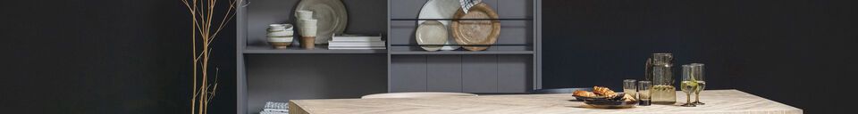 Materialbeschreibung Tisch 180x90 aus Mangoholz beige mit Vierkantbeinen aus Fischgrät Tablo