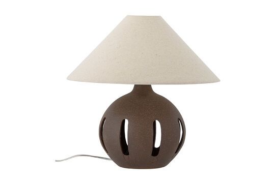 Tischlampe aus braunem Sandstein Liana