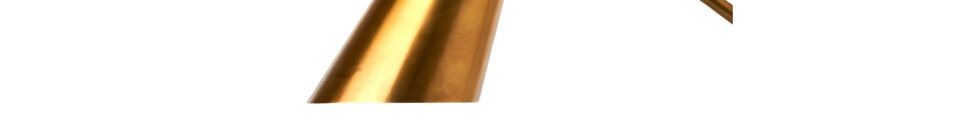 Materialbeschreibung Tischlampe aus goldfarbenem Aluminium Disk