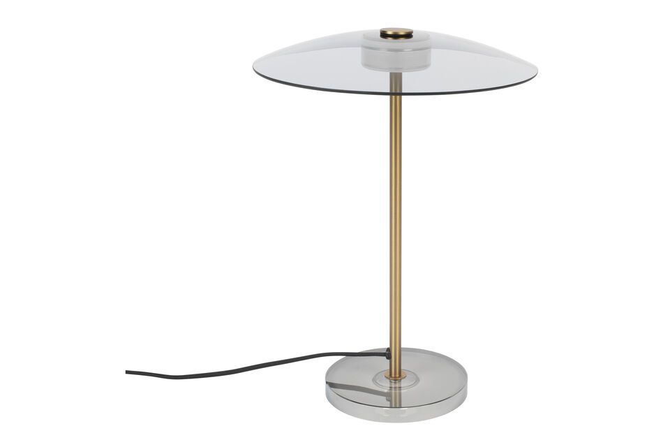 Die Float Tischleuchte aus Goldglas ist ein Prunkstück, das Kultiviertheit und Stil widerspiegelt