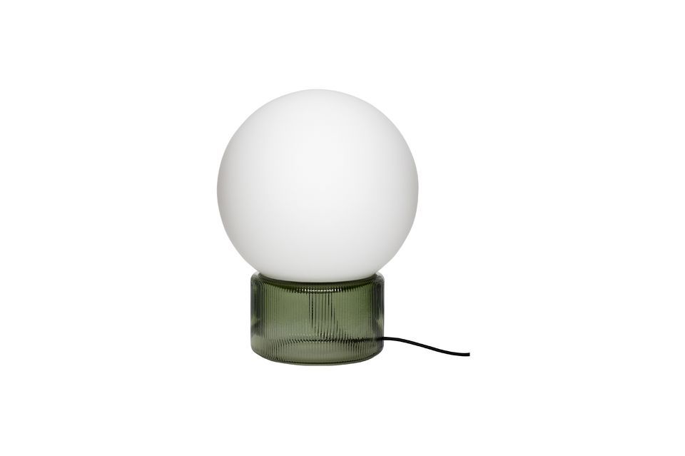 Tischlampe aus grünem Glas Sphere Hübsch