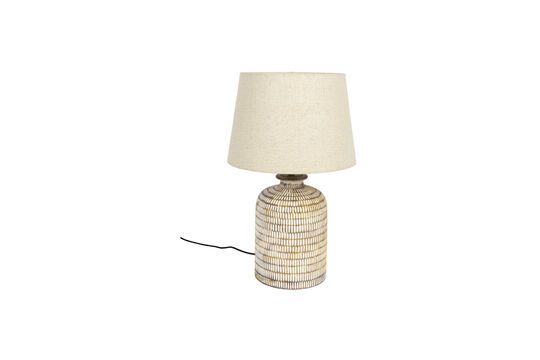 Tischlampe aus Keramik beige Russel