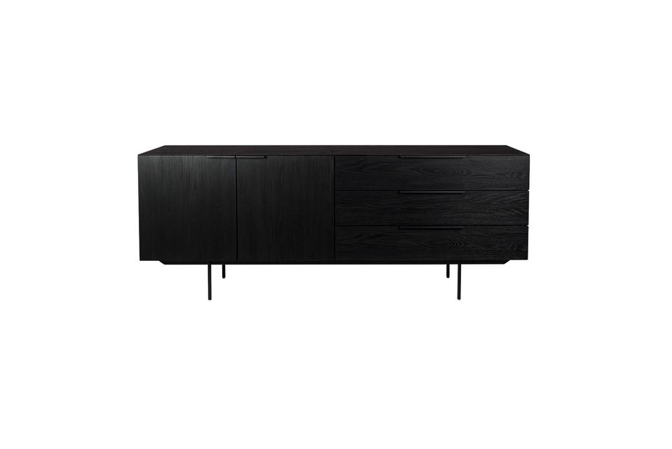 Travis Sideboard aus schwarzer Eiche Zuiver