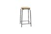 Miniaturansicht Troquet-Hocker aus Metall und Rattan 1