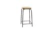 Miniaturansicht Troquet-Hocker aus Metall und Rattan 1