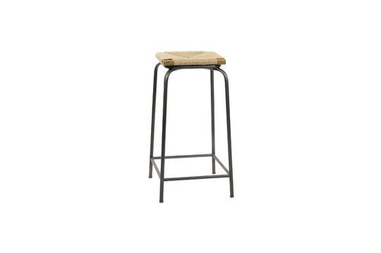 Troquet-Hocker aus Metall und Rattan