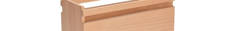 Materialbeschreibung Übertopf aus hellem Holz Forma
