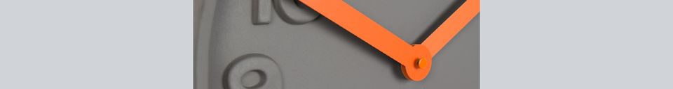 Materialbeschreibung Uhr Concrete time in orange