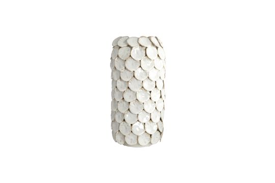 Vase aus weißem Sandstein Dot ohne jede Grenze