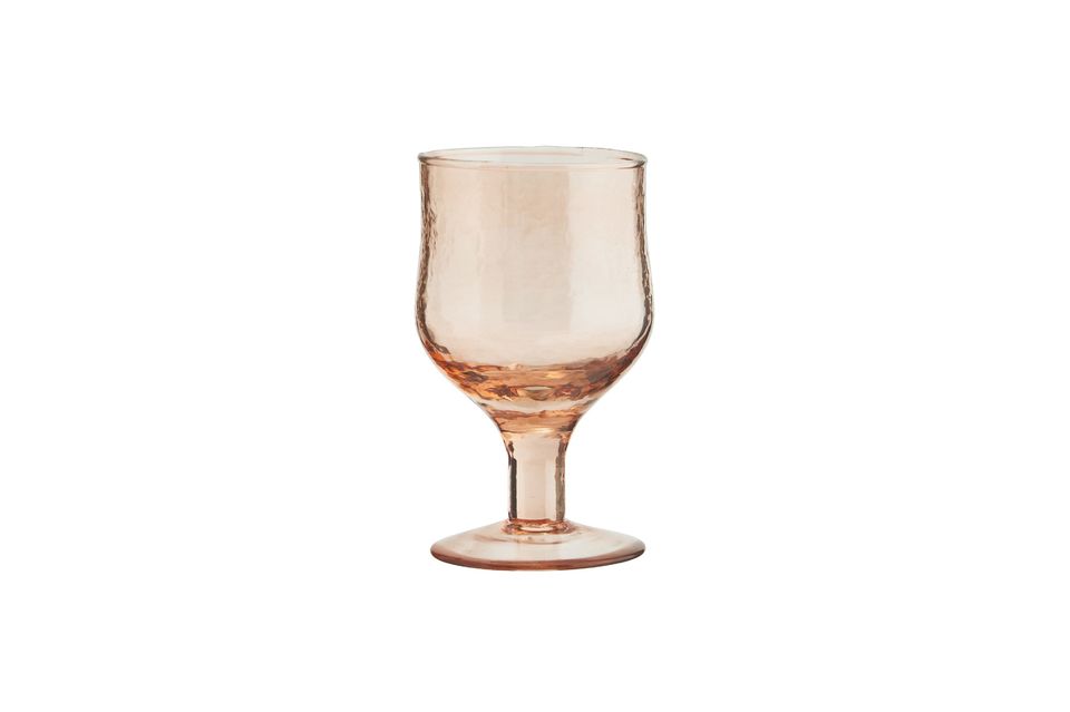 Weinglas aus rotem gehämmertem Glas Marto Madam Stoltz
