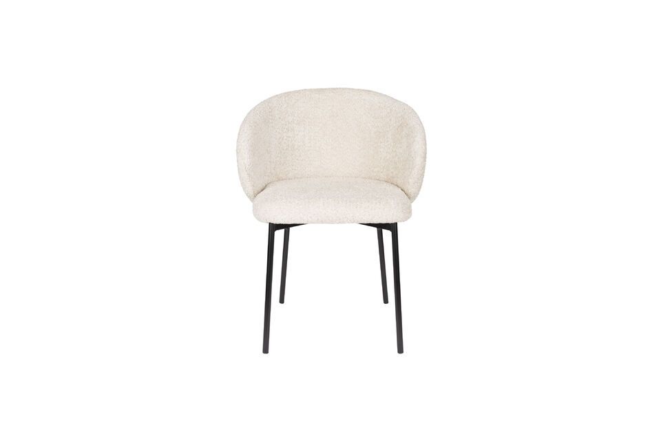 Weißer Stuhl aus Stoff Ayle White Label